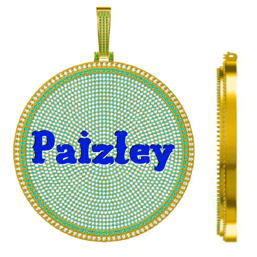 CUSTOM LETTER NECKLACE 3D BIG DISC