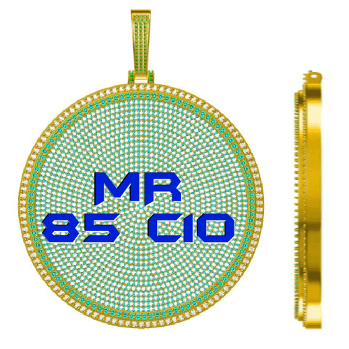 CUSTOM LETTER NECKLACE 3D BIG DISC
