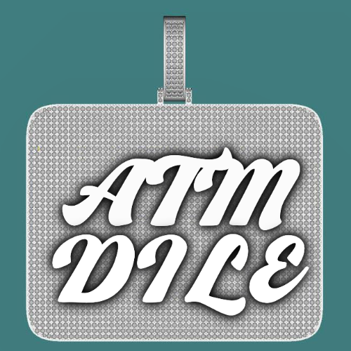 CUSTOM LETTER NECKLACE 3D BIG SQUARE
