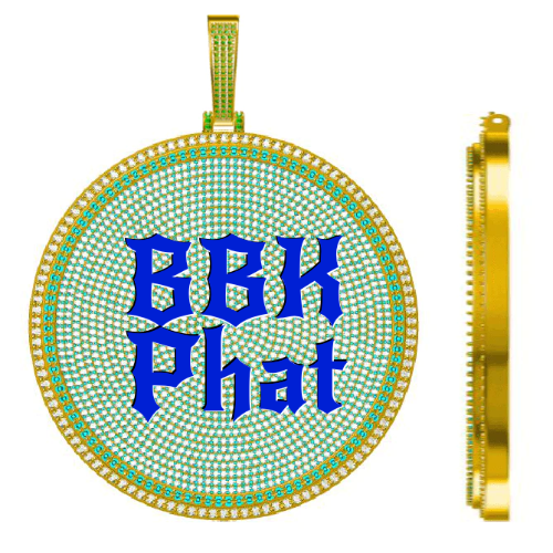 CUSTOM LETTER NECKLACE 3D BIG DISC