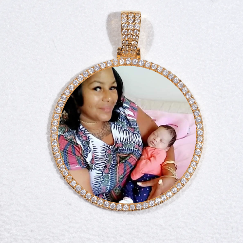 MEDIUM 3D CIRCLE CUSTOM PICTURE PENDANT