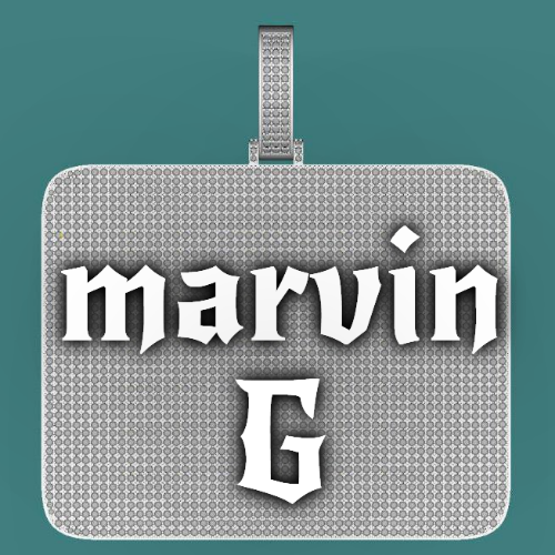 CUSTOM LETTER NECKLACE 3D BIG SQUARE