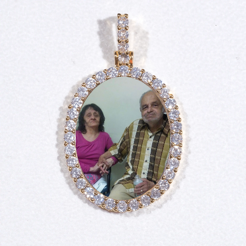 3D Oval Custom Picture Pendant