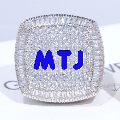 CUSTOM LETTER 3D ICED RING