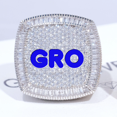 CUSTOM LETTER 3D ICED RING