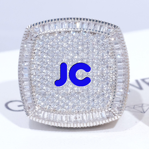 CUSTOM LETTER 3D ICED RING