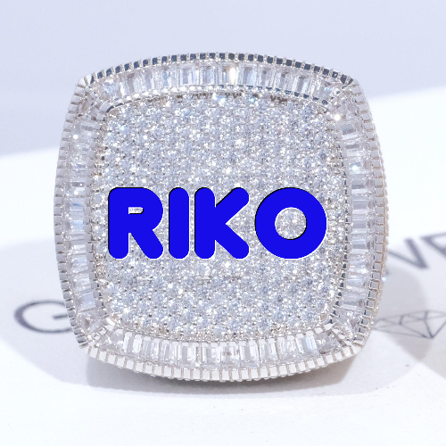 CUSTOM LETTER 3D ICED RING