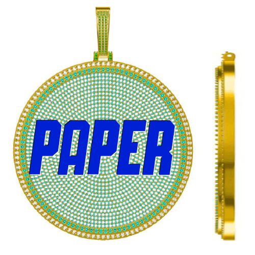 CUSTOM LETTER NECKLACE 3D BIG DISC