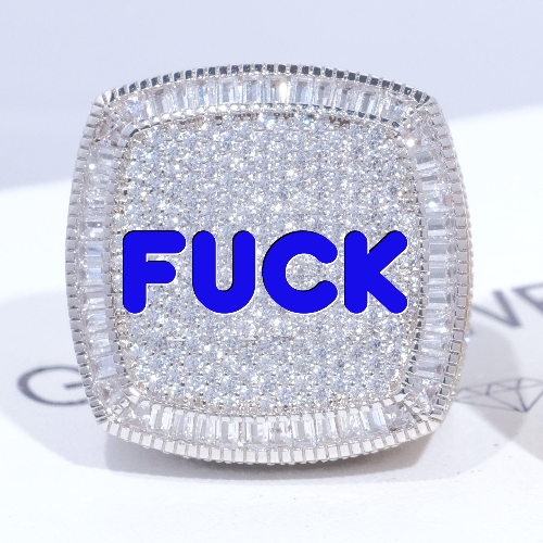 CUSTOM LETTER 3D ICED RING