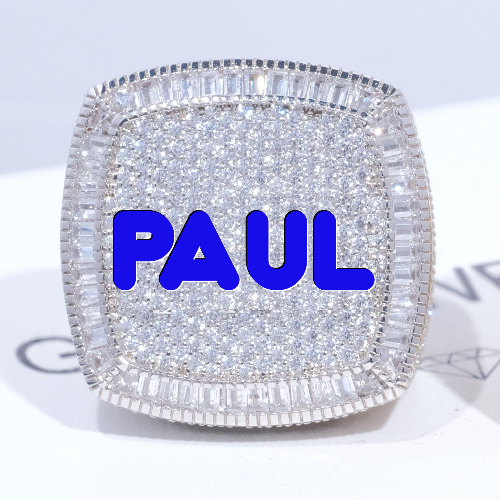 CUSTOM LETTER 3D ICED RING