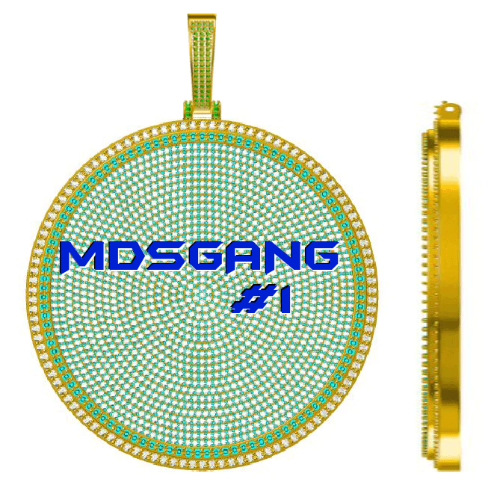 CUSTOM LETTER NECKLACE 3D BIG DISC