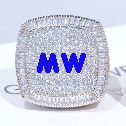 CUSTOM LETTER 3D ICED RING