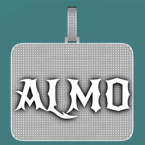 CUSTOM LETTER NECKLACE 3D BIG SQUARE