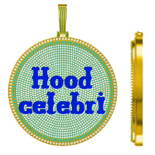 CUSTOM LETTER NECKLACE 3D BIG DISC