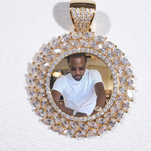 Large 3D Wheat Ear Custom Picture Pendant