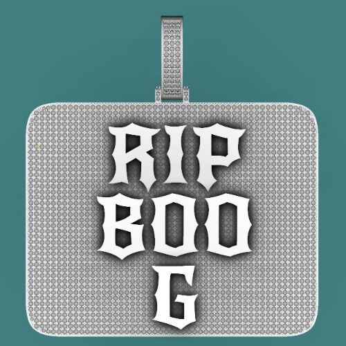 CUSTOM LETTER NECKLACE 3D BIG SQUARE