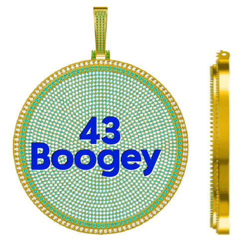 CUSTOM LETTER NECKLACE 3D BIG DISC