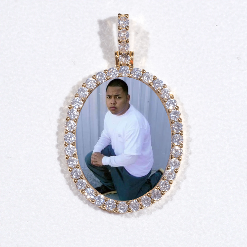 3D Oval Custom Picture Pendant