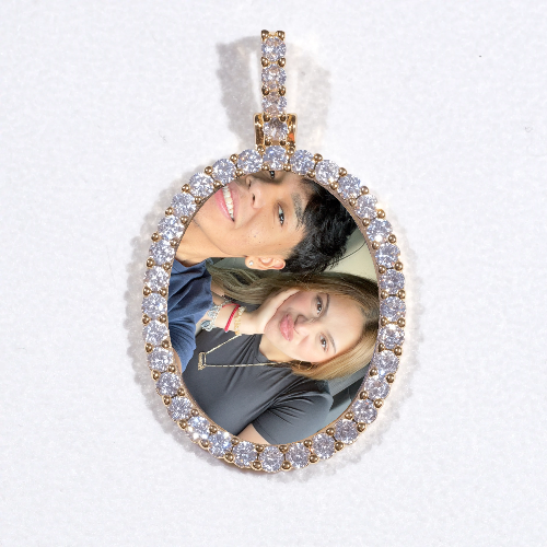 3D Oval Custom Picture Pendant