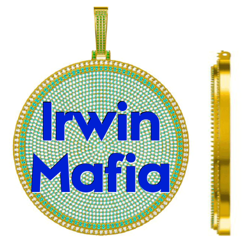 CUSTOM LETTER NECKLACE 3D BIG DISC