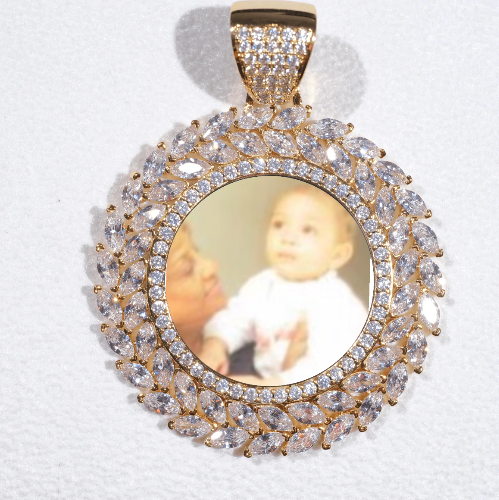 Large 3D Wheat Ear Custom Picture Pendant