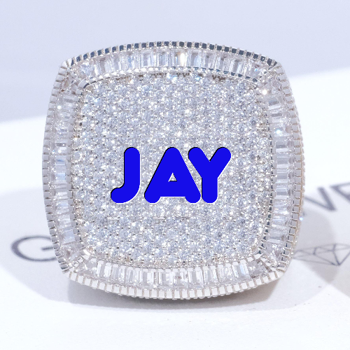 CUSTOM LETTER 3D ICED RING