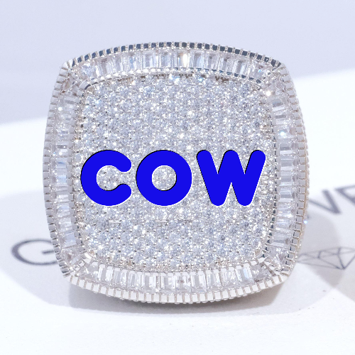 CUSTOM LETTER 3D ICED RING