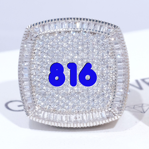 CUSTOM LETTER 3D ICED RING