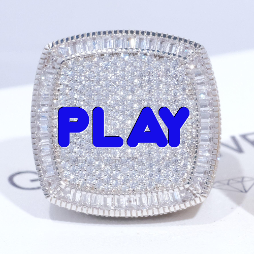CUSTOM LETTER 3D ICED RING
