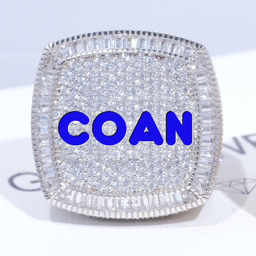 CUSTOM LETTER 3D ICED RING
