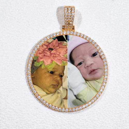 MEDIUM 3D CIRCLE CUSTOM PICTURE PENDANT