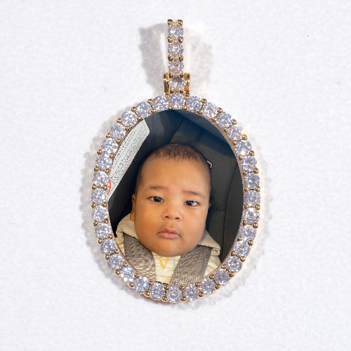 3D Oval Custom Picture Pendant
