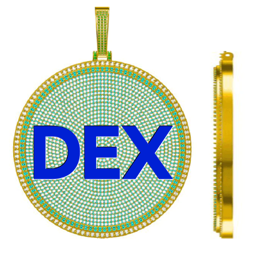 CUSTOM LETTER NECKLACE 3D BIG DISC