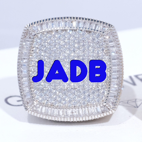 CUSTOM LETTER 3D ICED RING