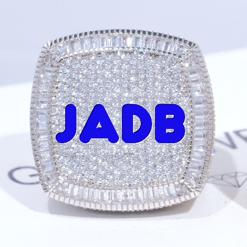 CUSTOM LETTER 3D ICED RING