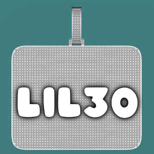 CUSTOM LETTER NECKLACE 3D BIG SQUARE