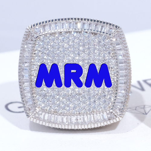 CUSTOM LETTER 3D ICED RING