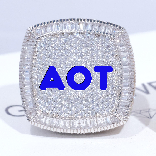CUSTOM LETTER 3D ICED RING