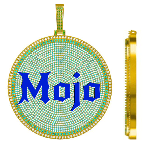 CUSTOM LETTER NECKLACE 3D BIG DISC