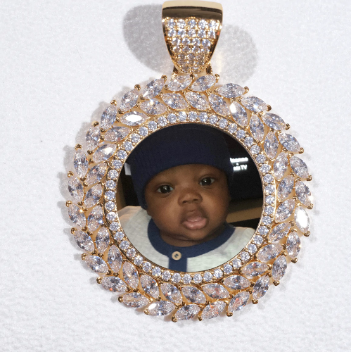 Large 3D Wheat Ear Custom Picture Pendant
