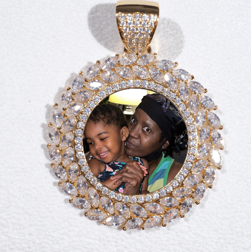 Large 3D Wheat Ear Custom Picture Pendant