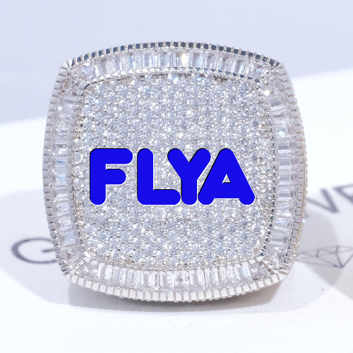 CUSTOM LETTER 3D ICED RING