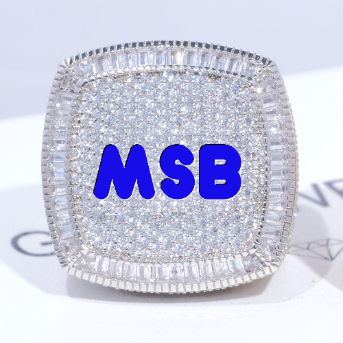 CUSTOM LETTER 3D ICED RING