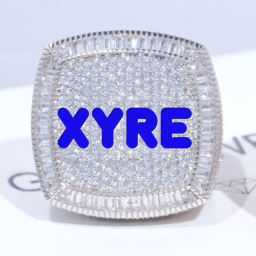 CUSTOM LETTER 3D ICED RING