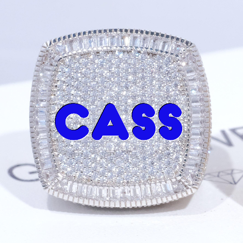 CUSTOM LETTER 3D ICED RING