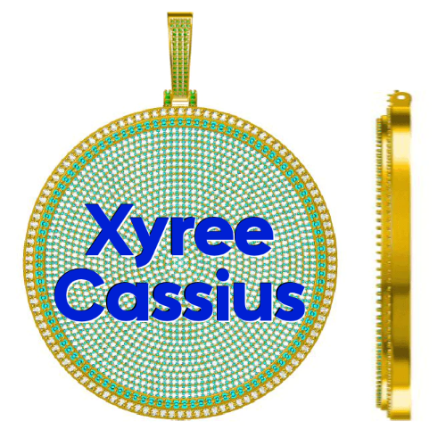 CUSTOM LETTER NECKLACE 3D BIG DISC