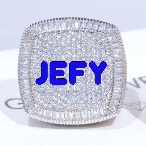 CUSTOM LETTER 3D ICED RING