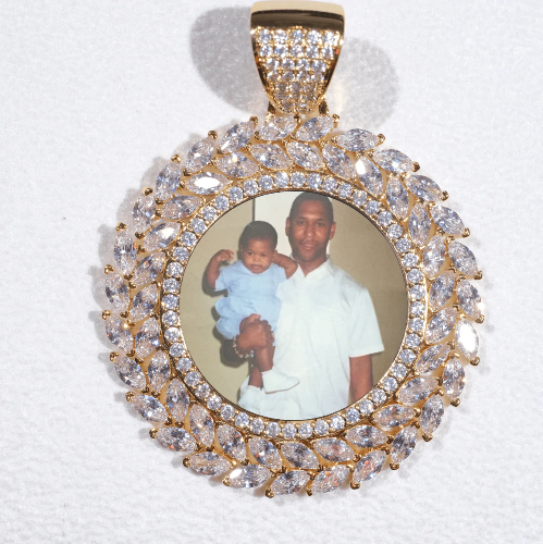 Large 3D Wheat Ear Custom Picture Pendant
