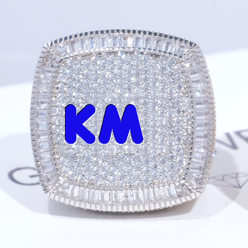 CUSTOM LETTER 3D ICED RING