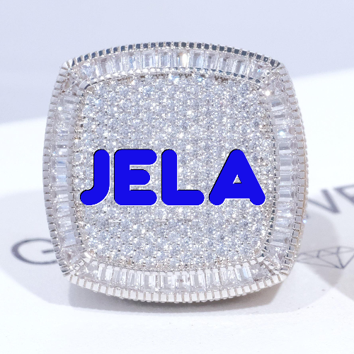 CUSTOM LETTER 3D ICED RING